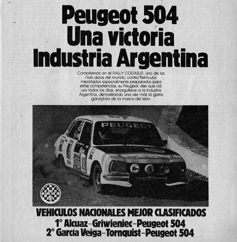 FOTO: Reutemann, el Fiat y los fanáticos a la tapa de "El Gráfico".