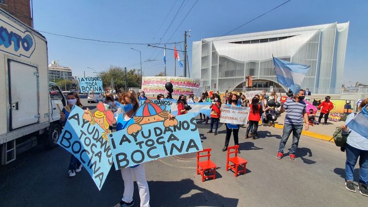 FOTO: Protesta de jardines de infantes en Córdoba