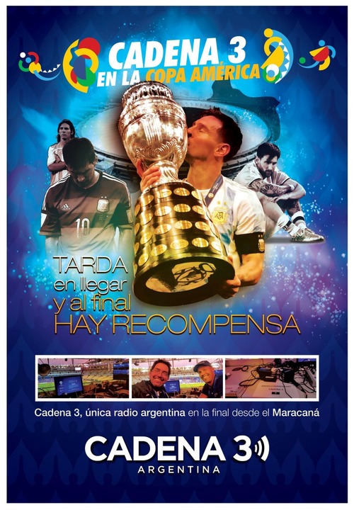 Cadena 3 en la Copa América